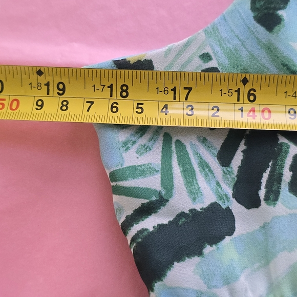 Rabbit Rabbit Rabbit Aqua Tropical Floral Ruffled Maxi Dress Size 16 - Picture 8 of 10